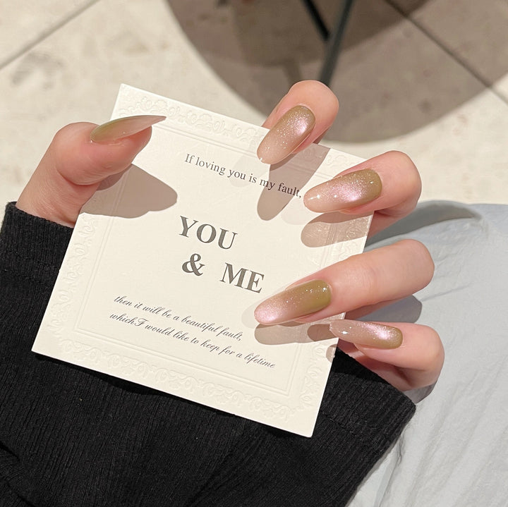 Glamorous Heart-Themed Press-On Nail Set Bowlift