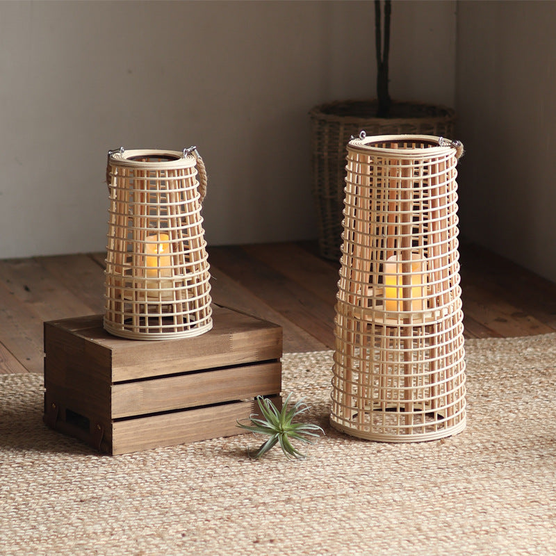 High-quality basket lamp in natural design Bowlift