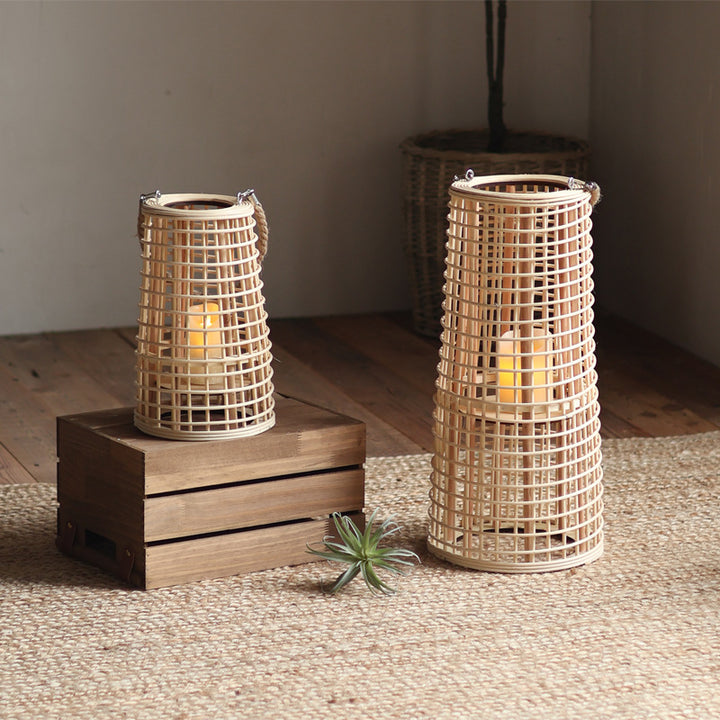 High-quality basket lamp in natural design Bowlift
