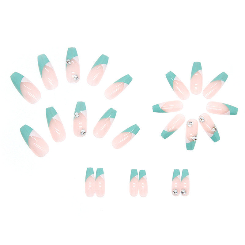 Artificial nail tips with glitter accents and elegant design Bowlift