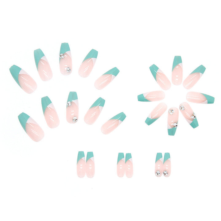 Artificial nail tips with glitter accents and elegant design Bowlift