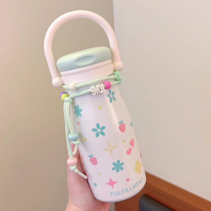 Women’s creative drinking bottle with funny design and practical cord Bowlift
