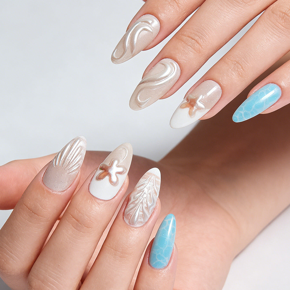 Artistic Textured Press-On Nails Bowlift