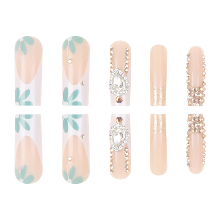 Elegant Floral Stiletto Nail Enhancements Bowlift
