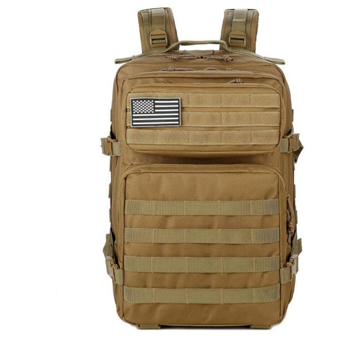 Tactical Backpack with Modular Compartment System and Reinforced Carry Handle Bowlift