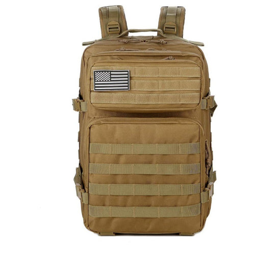 Tactical Backpack with Modular Compartment System and Reinforced Carry Handle Bowlift