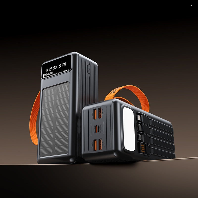 Multifunctional Solar Power Bank with Digital Charging Display Bowlift