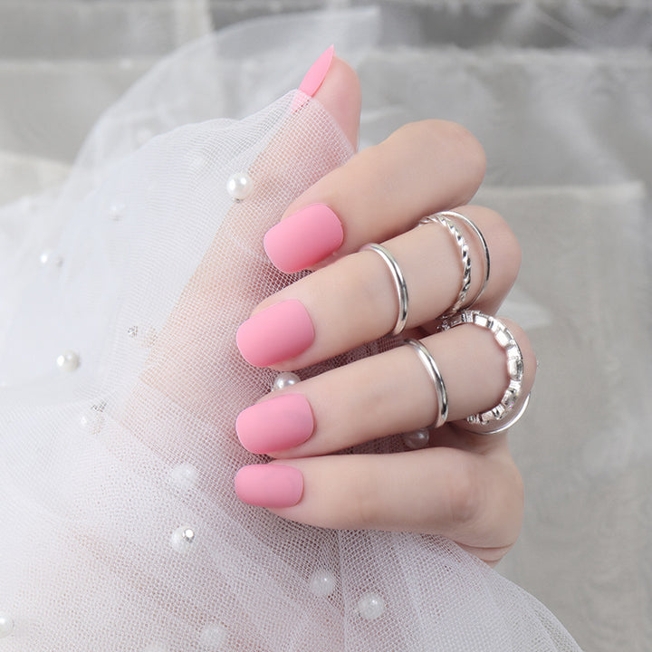 Matte Press-On Nail Set Bowlift