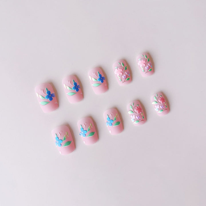 Nail art set with floral 3D embellishments Bowlift 1788017362