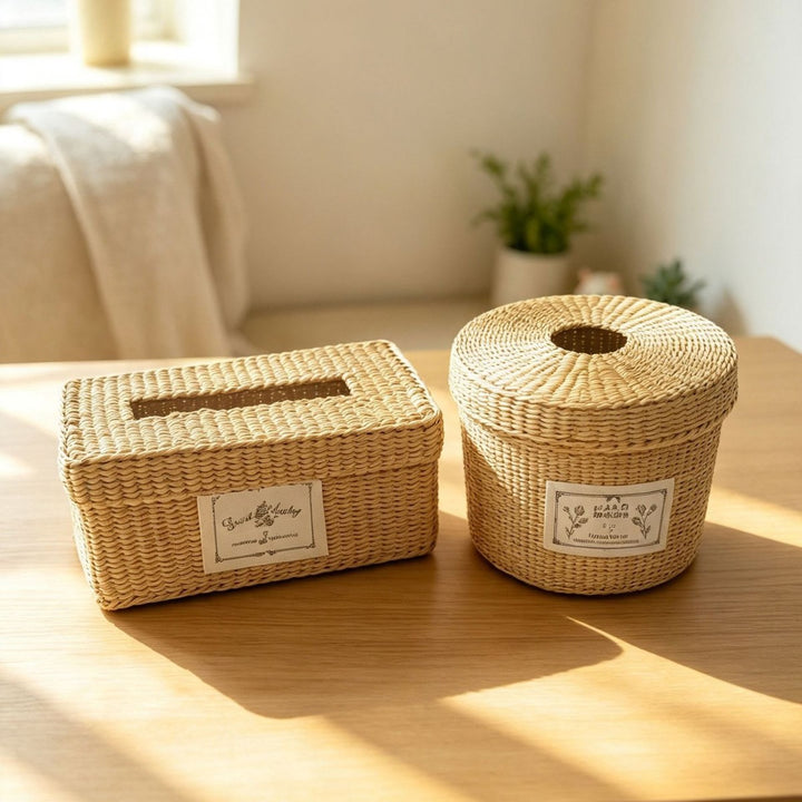 Natural Fiber Decorative Storage Box Bowlift