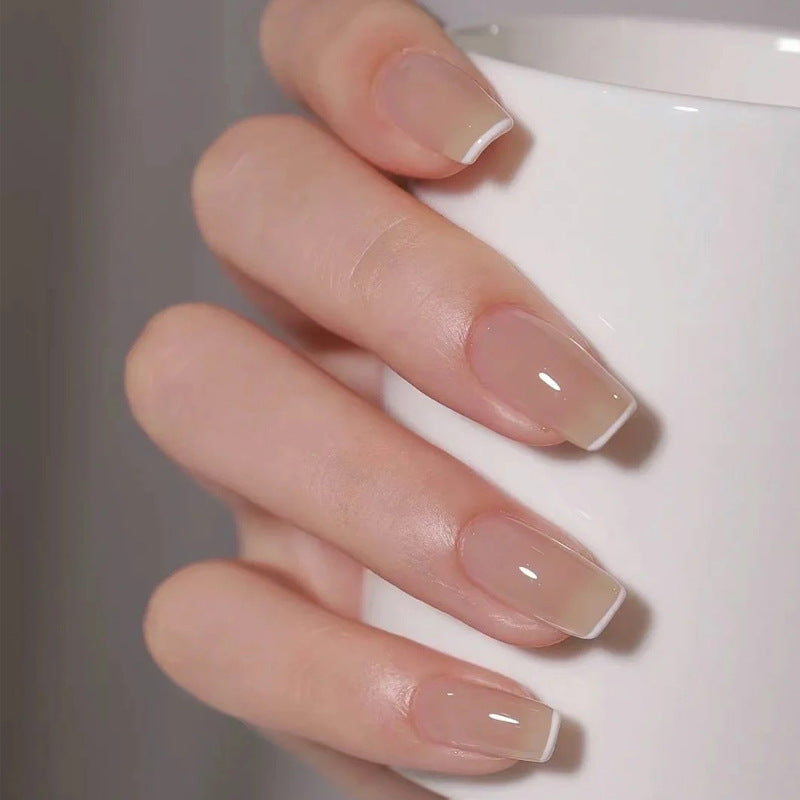 Elegant French Tip Press-On Nails Bowlift 1789389072