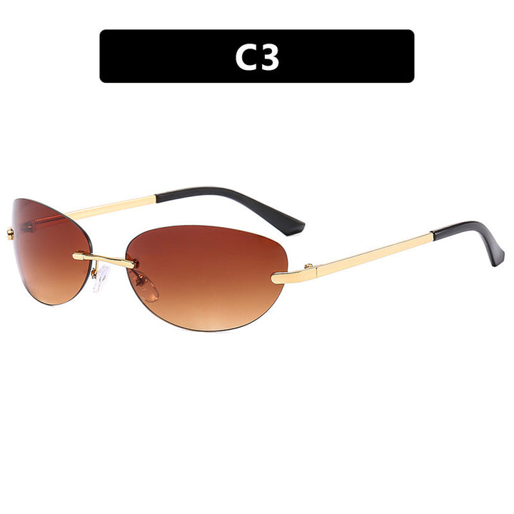 Ladies fashionable sunglasses in elegant half frame-B design Bowlift