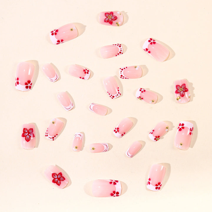 Decorative 3D Floral Nail Art Extensions Bowlift