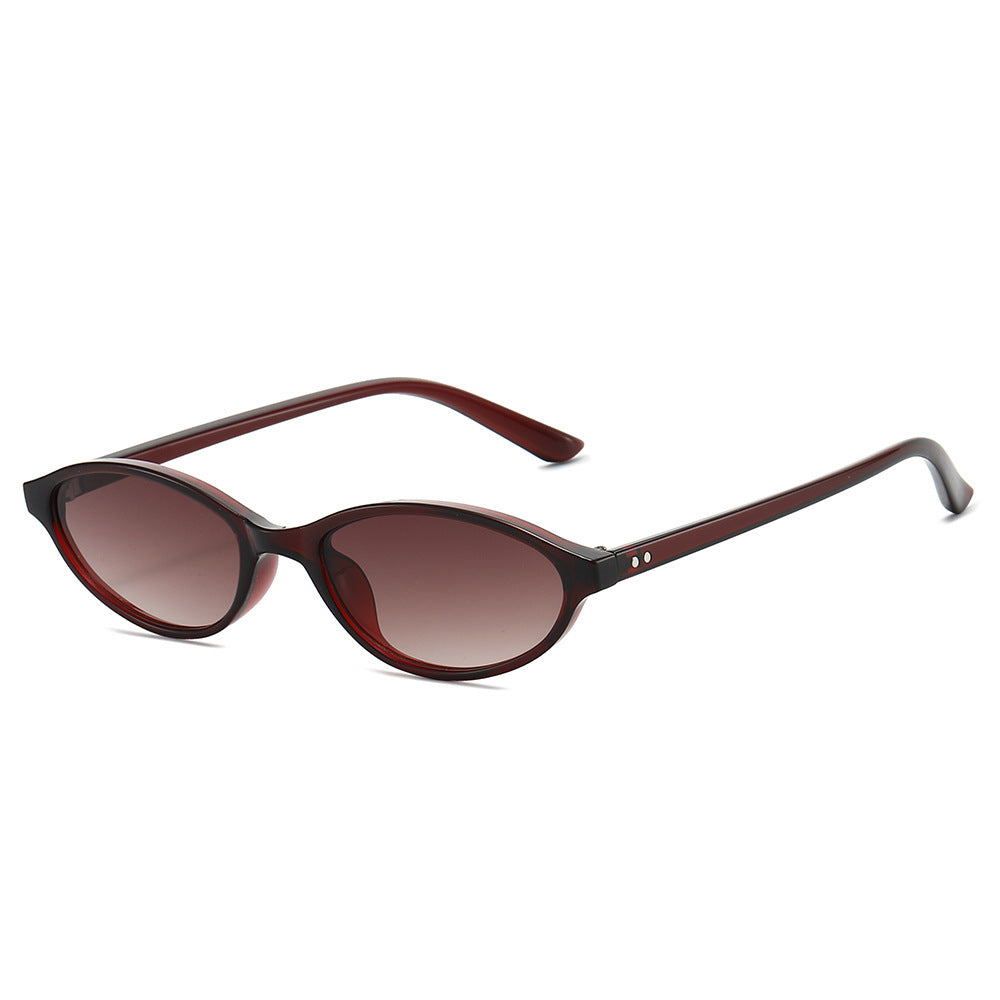 Chic Vintage-Inspired Oval Sunglasses Bowlift