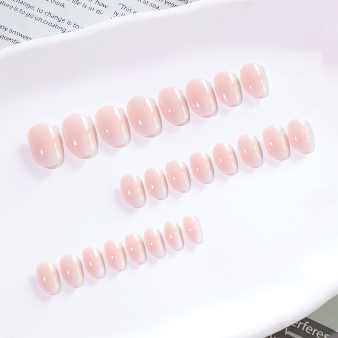 Elegant Gel Nail Extensions in Modern French Tip Design Bowlift