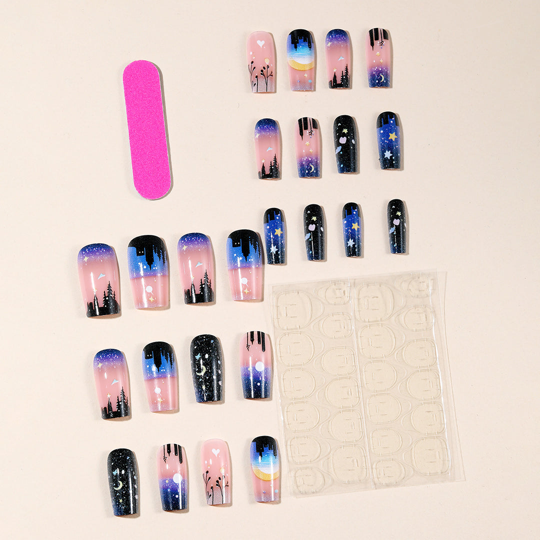 Celestial Themed Nail Art Design Bowlift