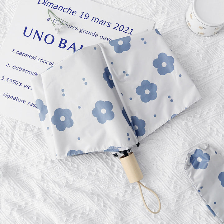 Ladies folding umbrella with unusual flower design Bowlift
