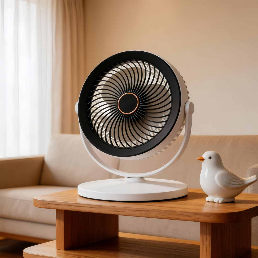 Ladies portable fan with LED lighting and adjustable tilt angle Bowlift