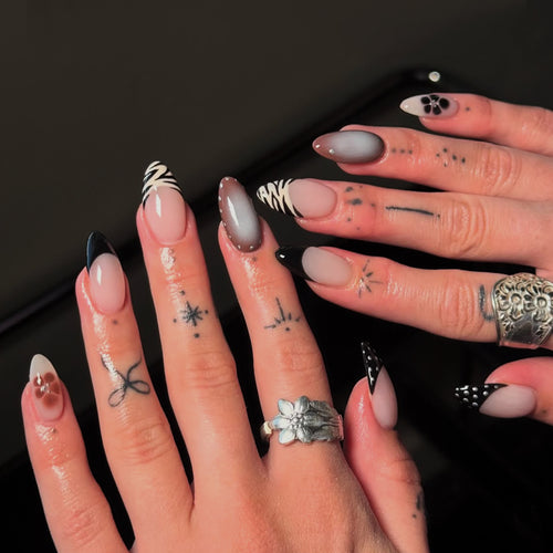 Artificial nails in modern graphic design Bowlift