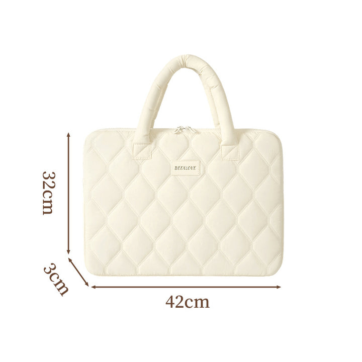 Quilted Laptop Briefcase Bowlift