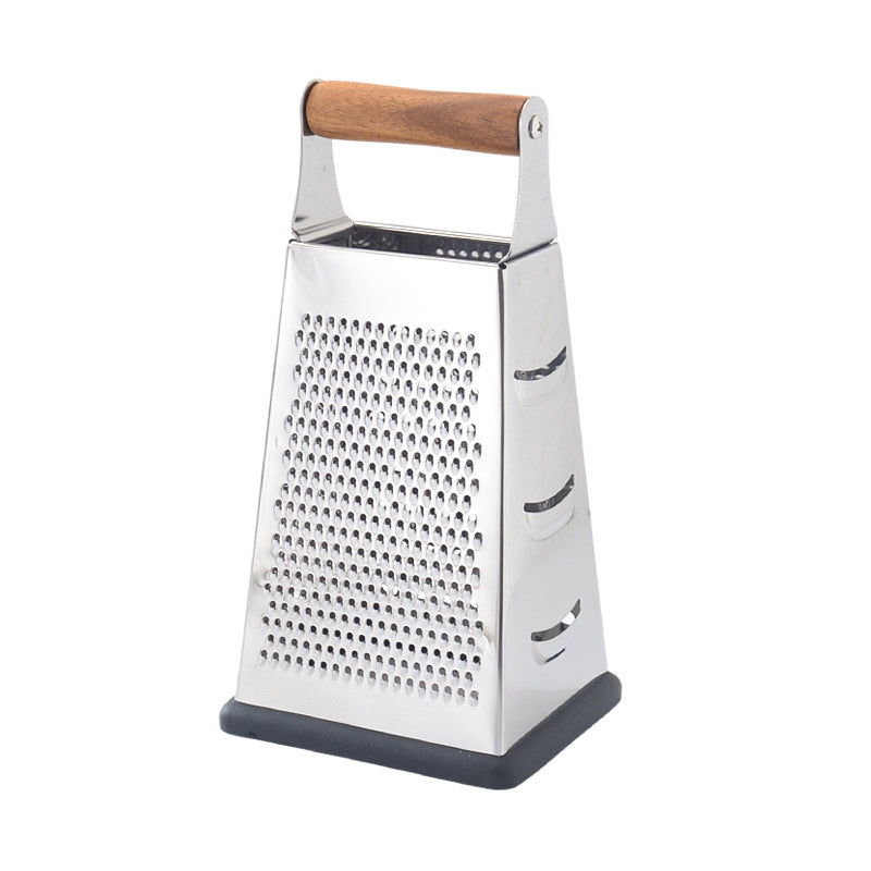 Ergonomic stainless steel cheese and vegetable grater Bowlift