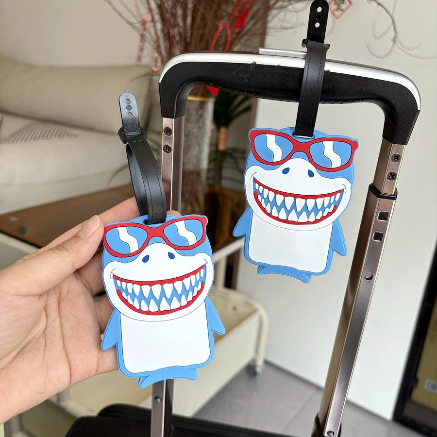 Shark-Themed Luggage Tag Bowlift
