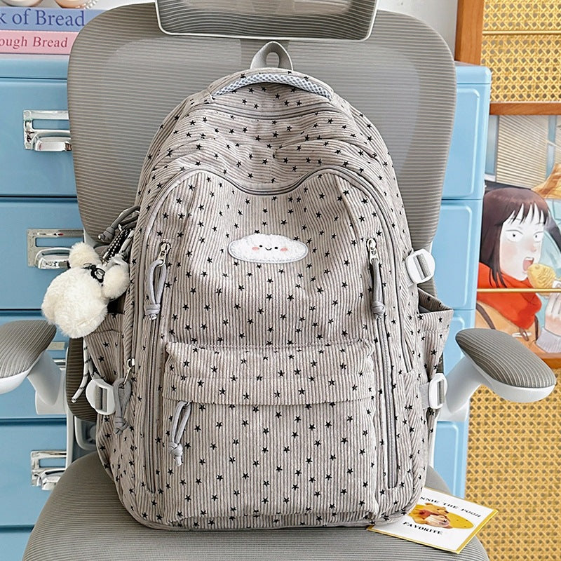 Corduroy Multi-Pocket Backpack