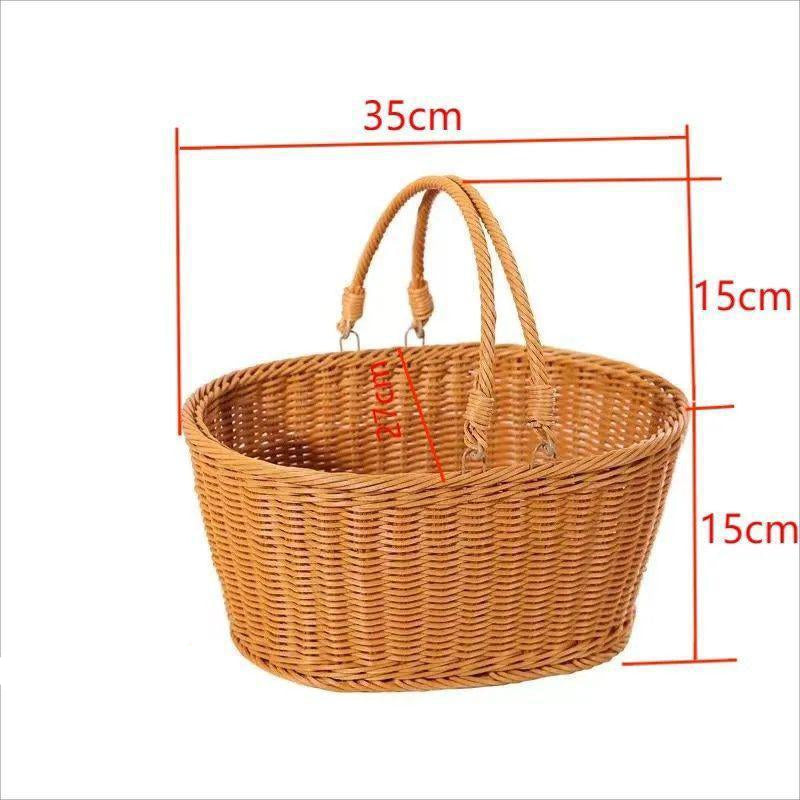 Handwoven Round Utility Basket Bowlift