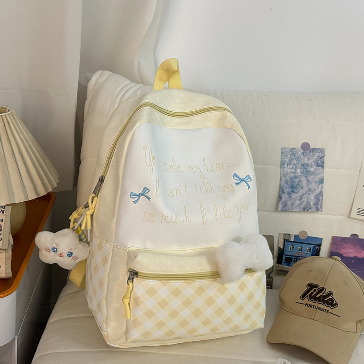 Charming Cotton Print Backpack Bowlift