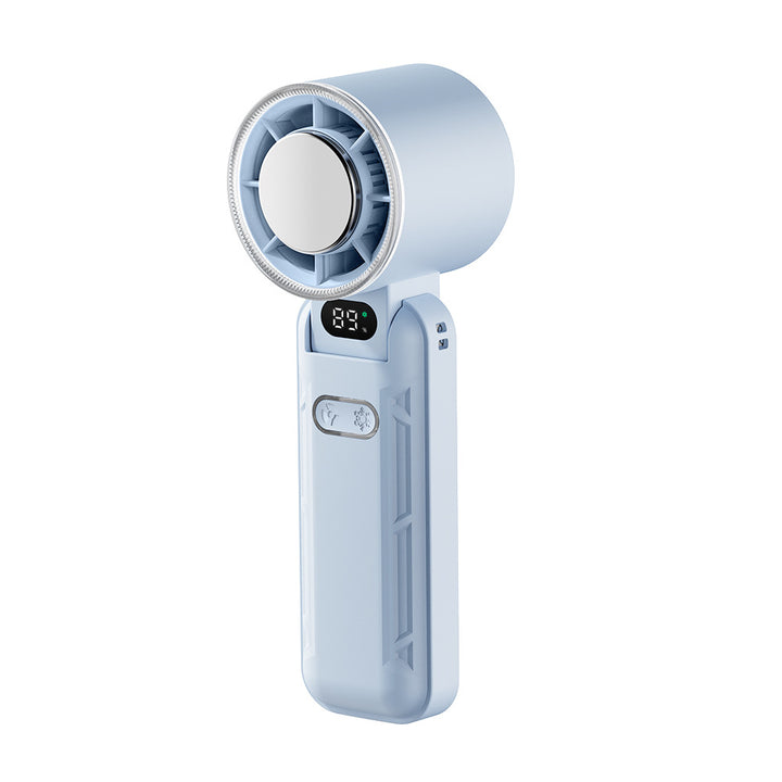 Women's compact portable fan with digital temperature display Bowlift