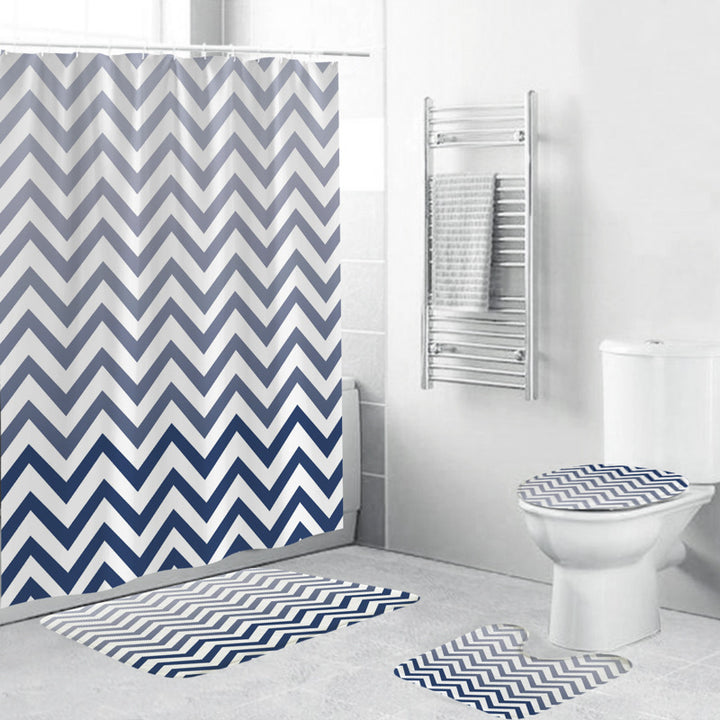 Chevron Pattern Bathroom Set Bowlift
