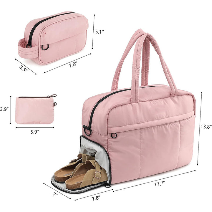 Multifunctional Travel Bag with Separate Shoe Compartment Bowlift