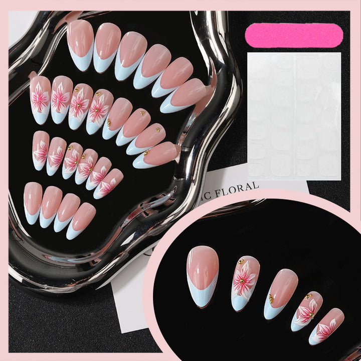 Floral Art Design Press-On Nail Set Bowlift