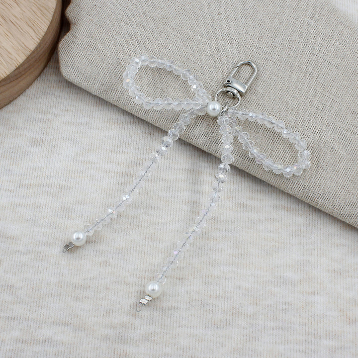 Elegant Beaded Bow Brooch Bowlift