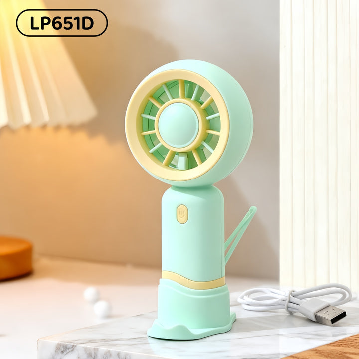 Women Portable Hand Fan with Cute Snail Design Bowlift