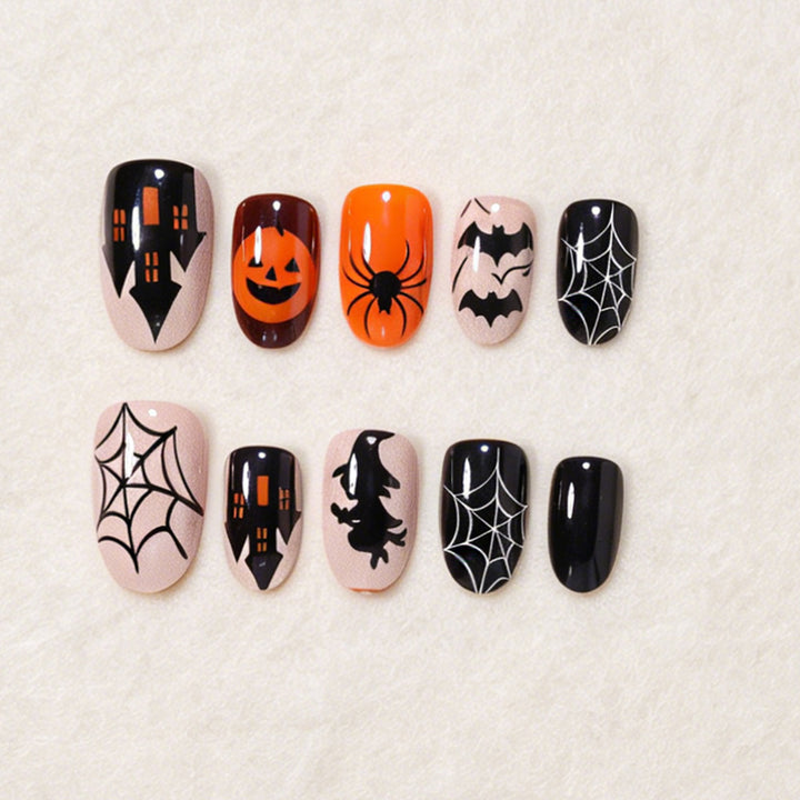 Halloween Themed Press-On Nail Art Kit Bowlift
