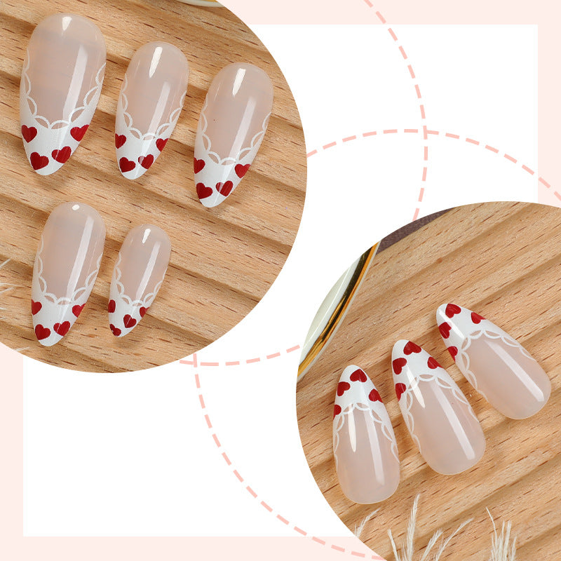 Decorative Press-On Nail Art Set with Floral and Bow Designs Bowlift