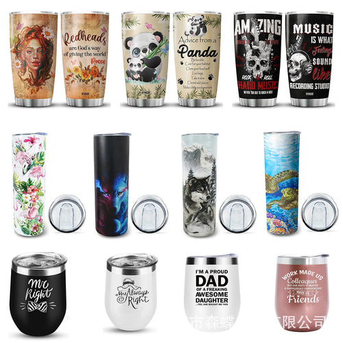 Insulated Stainless Steel Stemless Wine Tumbler With Witty Coworker Quote Laser-Engraved
