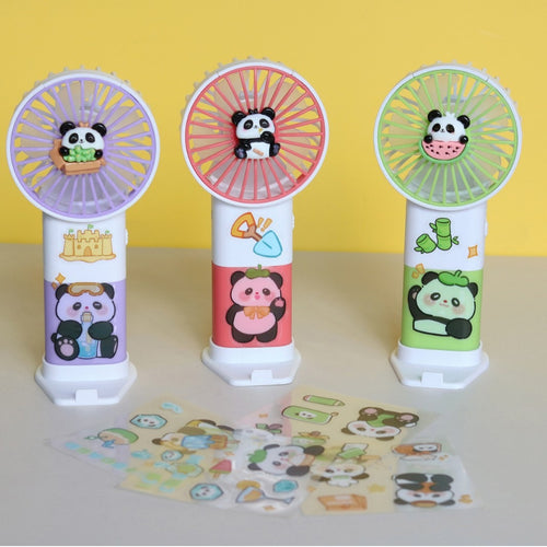 Unisex Portable Hand Fan in Cute Panda Design Bowlift