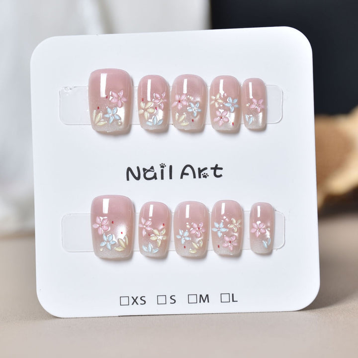 Floral Art Press-On Nail Extensions Bowlift