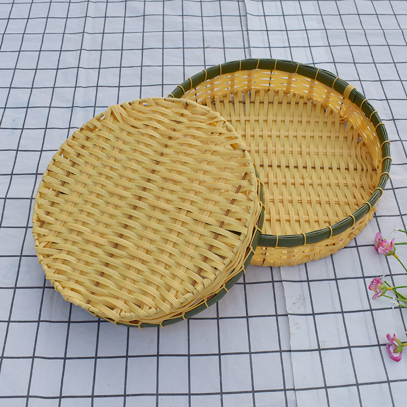 Handcrafted Woven Storage Tray Set Bowlift
