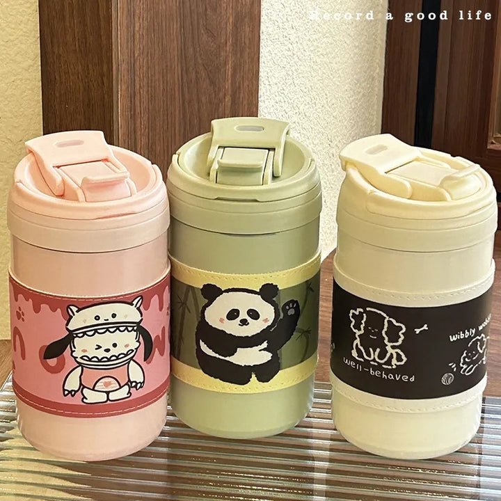 Women's Insulated Thermo Mug with Cute Animal Design Bowlift