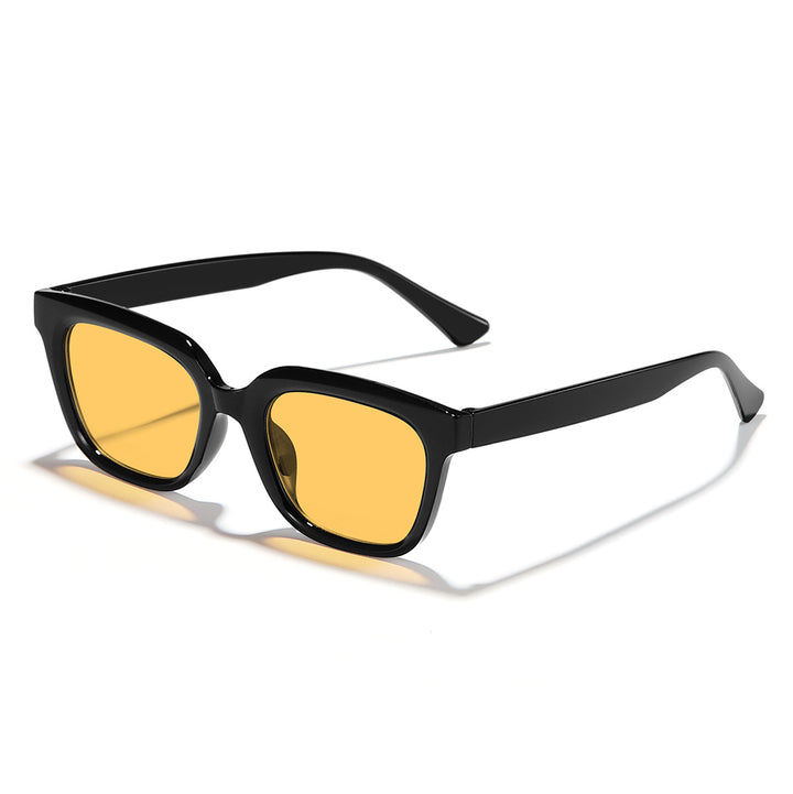 Women's Modern Square Sunglasses with Stylish Transparent Frame Bowlift