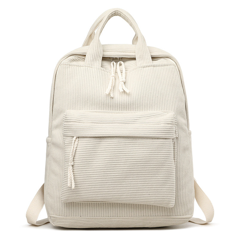 Compact Textured Fabric School Backpack Bowlift