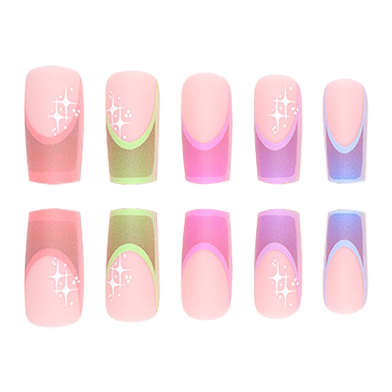 Artistic French Style Nail Tips Bowlift