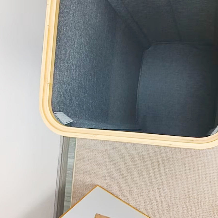 Laundry basket with removable lid and bamboo frame Bowlift