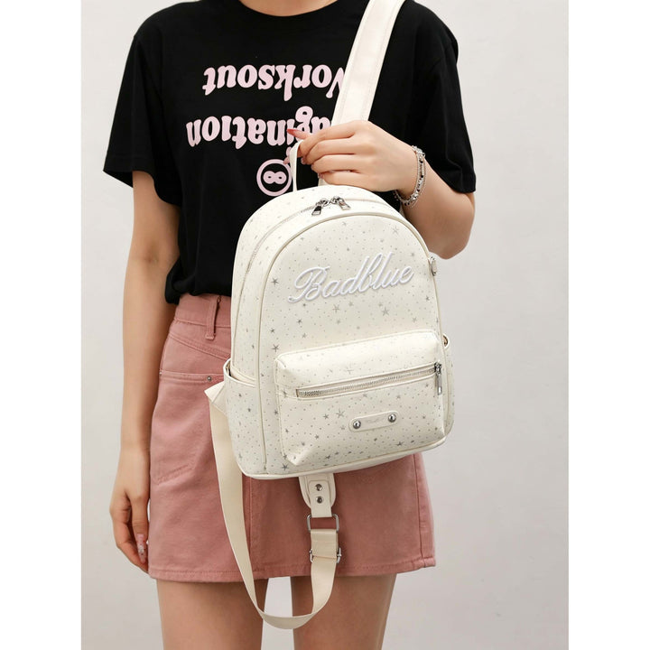 Star-Embellished Casual Backpack Bowlift