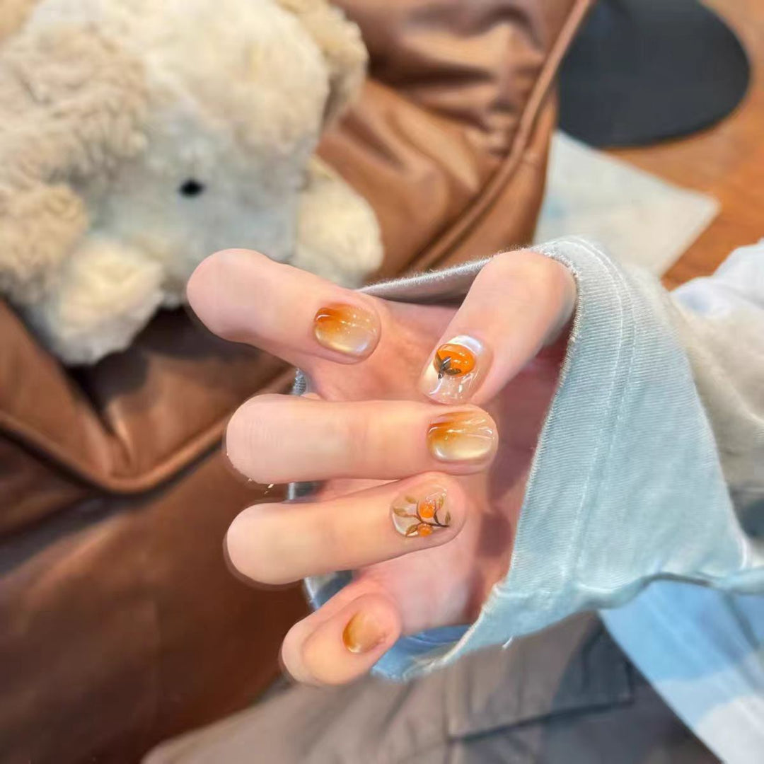Cute Artistic Press-On Nail Set Bowlift