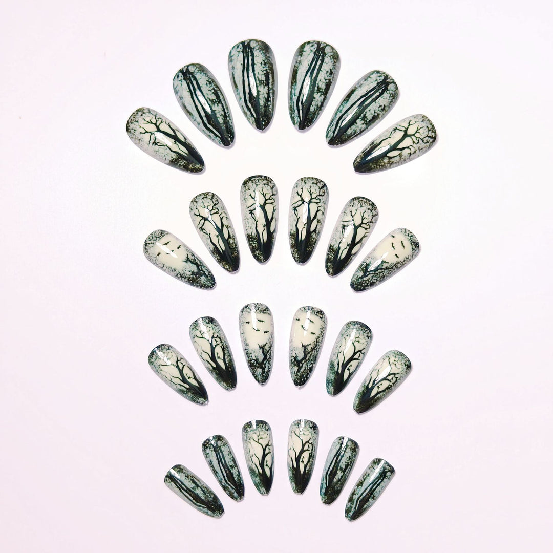 Artistic Nature-Inspired Nail Art Bowlift