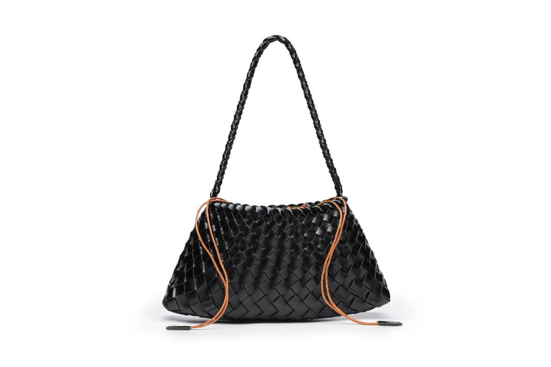 Textured Woven Slouchy Shoulder Bag Bowlift